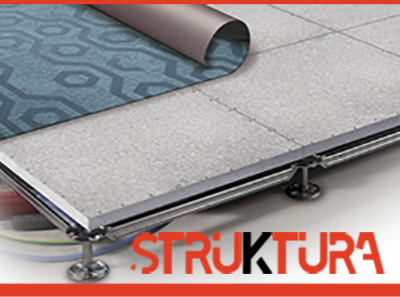 pavimento sopraelevato ricoperto con qualsiasi tipo di materiale pi&ugrave; idoneo alle proprie esigenze: moquette, autoposante a secco, PVC, gomma, Linoleum